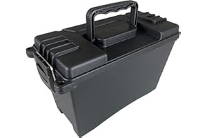DARLINGTON & Sohns Munitionskiste Kunststoff Schwarz Munitionsbox Tragegriff Einklappbar Stapelbar Aufbewahrung