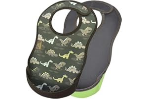Bibetta Feeding Bibs for Babies 2 Pack - Ultrabib Baby Bib with Pocket