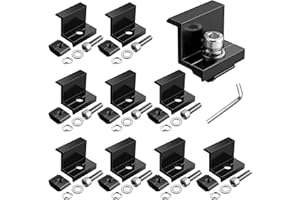 GETLITOOL 10pcs Soporte Para Panel Solar forma Z Negro, Abrazadera para Altura del Módulo 30mm, para Riel de Montaje Fotovoltaico, Techos, Autocaravanas, Barcos Y Paredes