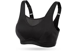 Wingslove Femme Forte Intensité Soutien Gorge de Sport Brassiere Pas de Rebond sans Armatures