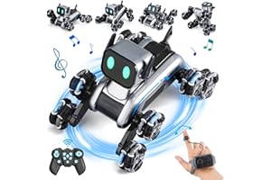 Byuert Remote Control Cars for Kids Adults, RC Car 8WD Gesture Sensing RC Stunt Car with Light, Music, RC Robot Dog Toys,Birthday Toy for 6 7 8 9 10 11 12 13 Years Old Boys Girls Kids