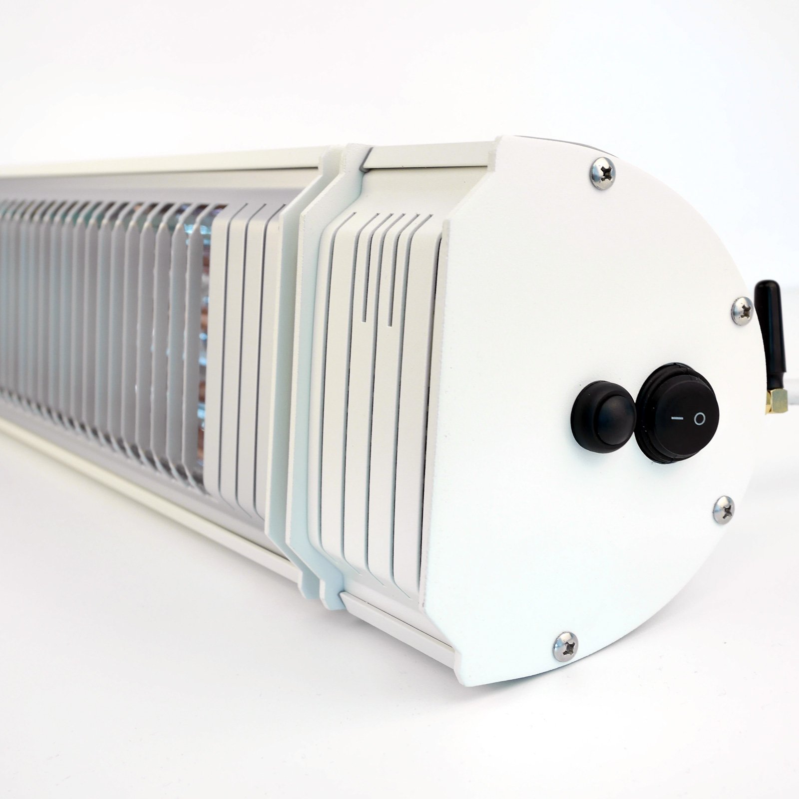 VASNER Appino 20 – Elektrischer Infrarot Heizstrahler mit Bluetooth, 2000 Watt, Fernbedienung & App Steuerung, Infrarotstrahler für den Außenbereich (Weiß) – Bild 4