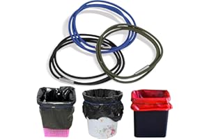 AOZUO 3-częściowy zestaw gumowych, regulowanych taśm do kosza na śmieci o pojemności 13-30 galonów, elastyczne taśmy do domu, biura, szkoły, stołu kuchennego