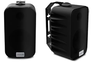 Audibax PR-42T Nero - Diffusori Passivi da Scaffale HiFi - Coppia di Altoparlanti Stereo a 2 Vie - Rinforzo 75W - Montaggio a Parete Incluso - Altoparlanti con Woofer da 4"