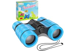 SULIVES Kids Binoculars, Binoculars for Age 3, 4, 5, 6, 7, 8, 9, 10+ Years Boys and Girls, Educational Toy Gifts for Outdoor Observation and Sparking Curiosity in Children(Blue)