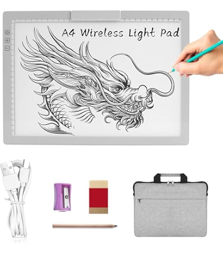 Panneau De Copie LED Table Lumineuse LED A4 5mm, Planche Portable Super Légère, Prise De Dessin