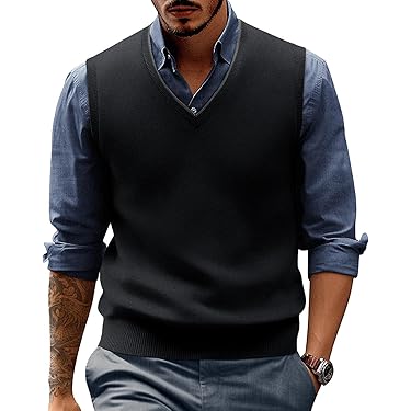 TDEOK Tanktop Heren Katoen Gebreide Trui Heren Dun En Licht Gebreid Vest V-hals Ondershirt Comfortabel Klassiek Heren Vest Zachte Mouwloze Kleding Grote Maten Tops, wit, 3XL