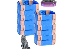 A aBlumen 12 Pièces Sac Litiere Chat pour Litter Locker, Sac Litiere Compatible avec Litter Genie LittyCat,Peut également être Utilisé comme Recharge poubelle a Couche