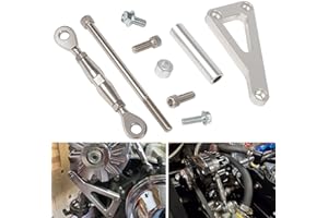 CAMOO 551411 SBC Billet Alternator Bracket Adjustable LWP For Small Block Chevy Kit 305 327 350 383 5.0L 5.7L V8 Eight Cylinder Long Water Pump Carburetor V Belt Compatible With Chevrolet