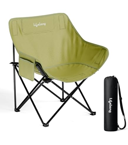 ZOTZIT Portable Folding Camping Chair with Armrest & Cup Holder