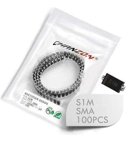 JSJJAWS Diodo 100pcs SMD AW-Switching Rapido Diodo SOD-123 1N4148W A2 1N4007W T7 1N5819W S4 1N4148W T4 1N5819 SL 1N4007 T7 1N5817 S4 100V (Color : 1N4148W T4 - Foto 12