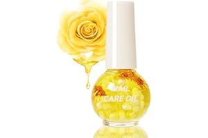 MRCUVARYAS Olio per la cura delle cuticole con fiori secchi – Olio rinforzante per unghie con fiori biologici e vitamina E, olio per la cura delle unghie, per mani, unghie, cuticole, olio per cuticole con fiori