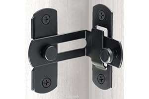 Litensh Cerradura de Puerta Corrediza de Granero, Pestillo de Puerta Corredera 90 Grados de Acero Inoxidable, pestillo deslizante, Cerrojo Puerta Interior,cerradura de seguridad, 4 pulgadas