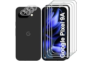 Lutree pour Google Pixel 9A Verre Trempé, 3+3 Pièces Protection écran + Caméra Arrière Protecteur Film, 9H Dureté HD Anti-Rayures Sans Bulles Vitre Trempé Protecteurs d'écran pour Pixel 9a