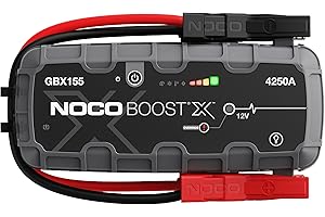NOCO Boost X GBX155 4250A 12V Booster Batterie Voiture Lithium UltraSafe, Chargeur Batterie Portable USB-C et Câbles de Démarrage pour Moteurs à Essence Jusqu'à 10,0L et Moteurs Diesel Jusqu'à 8,0L