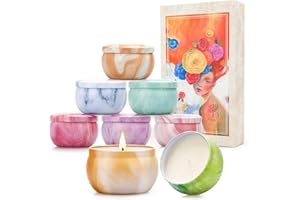 Yinuo Mirror Candele Profumate Regalo,Regalo Donna,Set Candele Profumate 8 * 2,5 Oz,per Anniversario Natale San Valentino Festa della Mamma Decorazione