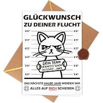 Witzige Abschiedskarte Für Kollegen – Mit Katzenmotiv & Persönlicher Note