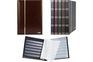 Prophila 32 svarta sidor A5 Prophila frimärksbok brun omslag