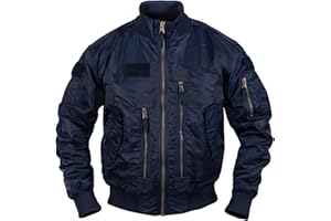 Mil-Tec US Tactical Fliegerjacke Herren • Taktische Bomberjacke mit Stehkragen • Winddichte Übergangsjacke für Frühling & Herbst • Robuste Pilotenjacke mit vielen Taschen & Patchflächen