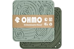 OHMO Schleckmatte Hund, Leckmatte für Welpen Katze - 2 Pcs Klein, für Haustier Angst Relief und langsam füttern, Lebensmittelqualität Silikon