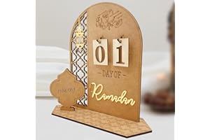 ‎CHINS Ramadan Deko | Ramadan Kalender Aus Holz | Ramadankalender Kinder | Eid Mubarak Adventskalender, DIY Ramadan Dekoration 30 Tage Countdown - Kalender für Zuhause