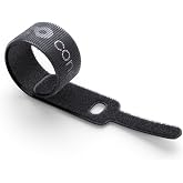 Conecto, 30 Pieces Reusable Cable Ties with Velcro for Cable Organization, Cable Ties Set, Black
