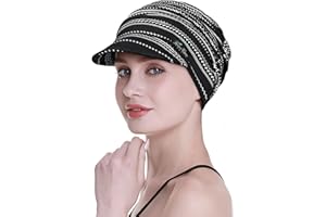 FocusCare Gorros suaves de quimioterapia para mujer, gorra de bambú, turbante para pérdida de cabello