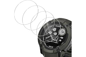 Holilo 4 Pièces Protection Écran Verre Trempé pour Garmin Instinct 2X Solar, 9H Dureté Anti-Rayures 3D Couverture Complète HD sans Bulles Protecteur d'écran en