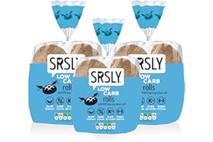 SRSLY Low Carb Keto Bread Rolls x 12-2g Carbs, 130 Kcals, 13g Protein - Freshly Baked Light & Fluffy Texture - Sugarwise Certified High Protein Lower Calorie Bread