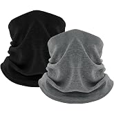 KEYRI 2 Pieces Cold Weather Warmer Scarf Winter Neck Warmer Sport Tubular Neck Gaiter for Thick Neck Warmer for Cycling Runni