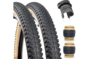 ZUKKA Conjunto de 2 pneus de Bicicleta de montanha 24/26/27,5/29 x 2,125 pneus dobráveis de substituição para Bicicleta elétrica BMX MTB