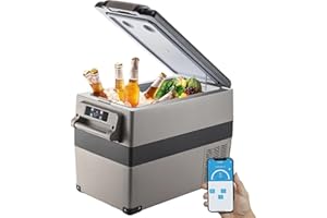VEVOR Frigorifero Portatile, 45 L Compressore Portatile, 60W Frigorifero per Auto, 27 x 14 x 18 Pollici, Congelatore Domestico da Viaggio Piccolo Congelatore per Auto