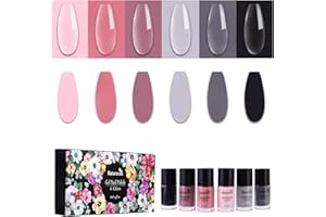 biogyn 6 Flaconi da 8ml, Smalto ad Asciugatura Rapida, Colore Intenso, Brillantezza Assoluta, Lunga tenuta, Estensione Rapida, Nutriente, non Tossica, Basso Odore, DIY (I Tre Musici)