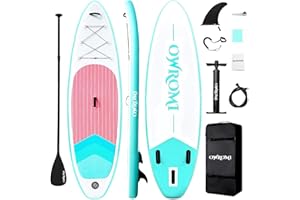 OWROMI Inflatable Stand Up Paddle Boards with Premium SUP Paddle Board Accessories, Anti-Slip EVA Deck for Youth & Adult