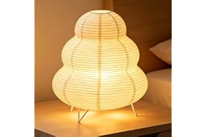 Rispapper lampskärm, papper, varm ströljus sänglampa golvlampa med E14-fattning, växel- och glödlampa och 1,5 m kabel, golvlamppapper för sovrum, vardagsrum