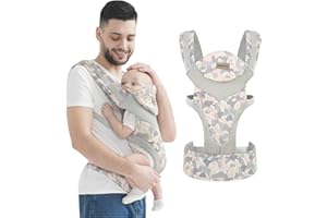 SERAPHY Baby Carrier for Newborn to Toddler, Front & Back Carrier for 3-24 Months Baby Boy Girl, Easy to Carry and Adjustable for Weight 8-35lbs