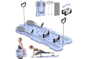 ‎IMAYCC IMAYCC Foldable Pilates Board Reformer Machine Set with Abdominal Roller, Portable Multifunctional Pilates Training Equipment for the Whole Body at Home with Various Accessories
