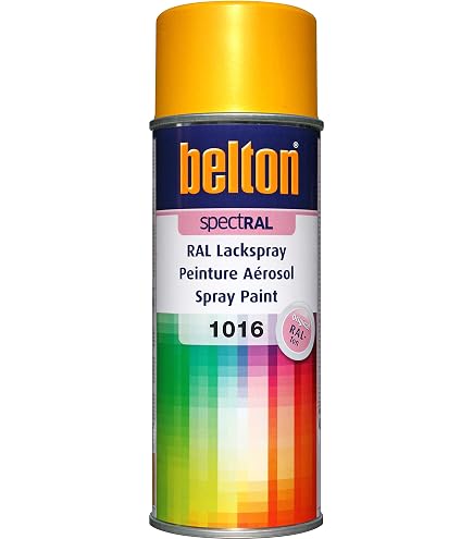 TRISTARcolor 2K Acryl-Sprühdose RAL 1016 Schwefelgelb Glänzend – 400 Ml, Schnelltrocknend, Chemikalienfest – Made In Germany