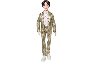 Mattel BTS - Muñeco Suga, figura de colección, miembro banda coreana de K-pop ( GKC92)