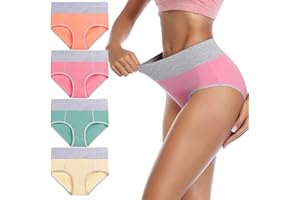 wirarpa Slip Elasticizzato Mutande Donna Cotone Vita Alta Intimo Mutantina Traspirante