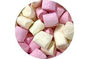 Grande guimauve végétalienne 1 kg – 100 % végétarienne, sans gluten, mauves sans huile de palme