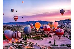 HUADADA 1000 Piece Jigsaw Puzzles, Jigsaw Puzzles for Adults Teenagers Jigsaw Puzzle Hot Air Balloon (70x50cm)