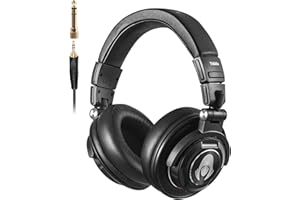 talomen Ti660x Casque Filaire Audio Over Ear，Coussinets remplaçables, Gamme de fréquences 10Hz à 40kHz, pour Le mixage, Le Mastering et l'édition, idéal pour l'enregistrement et Le mixage en Studio