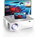 Projector, BOMAKER 7200 Native 1080P Projector, 6D Keystone Outdoor Movie Projector Support 4K, 50% Zoom Out, 300" Display Co