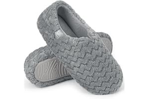 FamilyFairy Women's Memory Foam Slippers Soft Sherpa Lining Anti-Slip Lightweight House Shoes