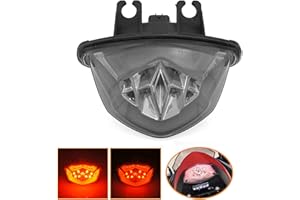QIDIAN Moto LED intégrée Feu de freinage arrière arrière Feu de clignotants pour Suzu 'GSX-S 750 GSX-S 750Z GSX-S 1000 GSX-S 1000F GSX-S 1000Z 2015-2023 Accessoires de feu indicateur arrière (Black)