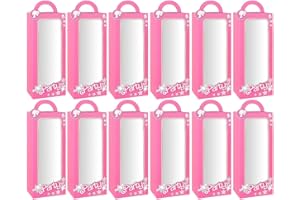 LAM-LORD 12Pcs Pink Girls Party Favor Boxes Pink Doll Gift Boxes Hot Pink Bachelorette Birthday Party Decoration Goodie Bag Candy Boxes for Girls Birthday Bachelorette Party Decorations Supplies(size:A)
