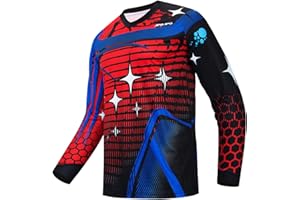 PSPORT Dirt Bike Shirts for Men Motocross Shirts Mountain Cycling Jersey Long Sleeve Enduro Off Road Reacwear BMX Riding