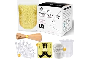 Milukon Nose Wax Kit for Men and Women with 100g Nasal Wax & 50 Accessories | 20 Safe Tip Applicator,10 Wooden Applicators,10