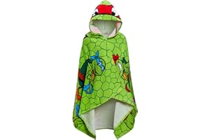 Teenage Mutant Ninja Turtles Hooded Towel Raphael Poncho 100% Cotton Beach Towel Dress up Bathtowel Swimming Wrap